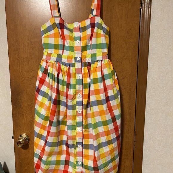 Christopher John Rogers Dresses & Skirts - CHRISTOPHER JOHN ROGERS Sz 4 Multi-Color Plaid Dress Pockets